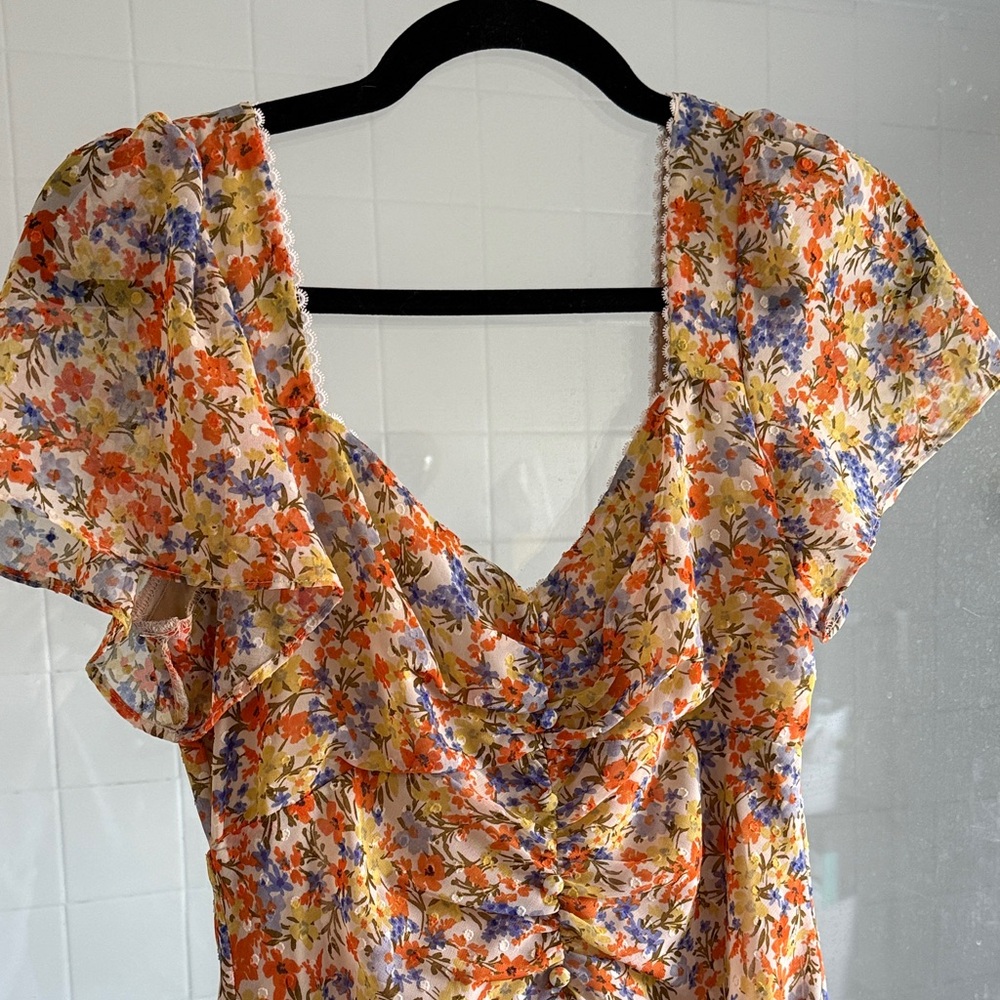 Astr Floral Mini Dress - Multicolor